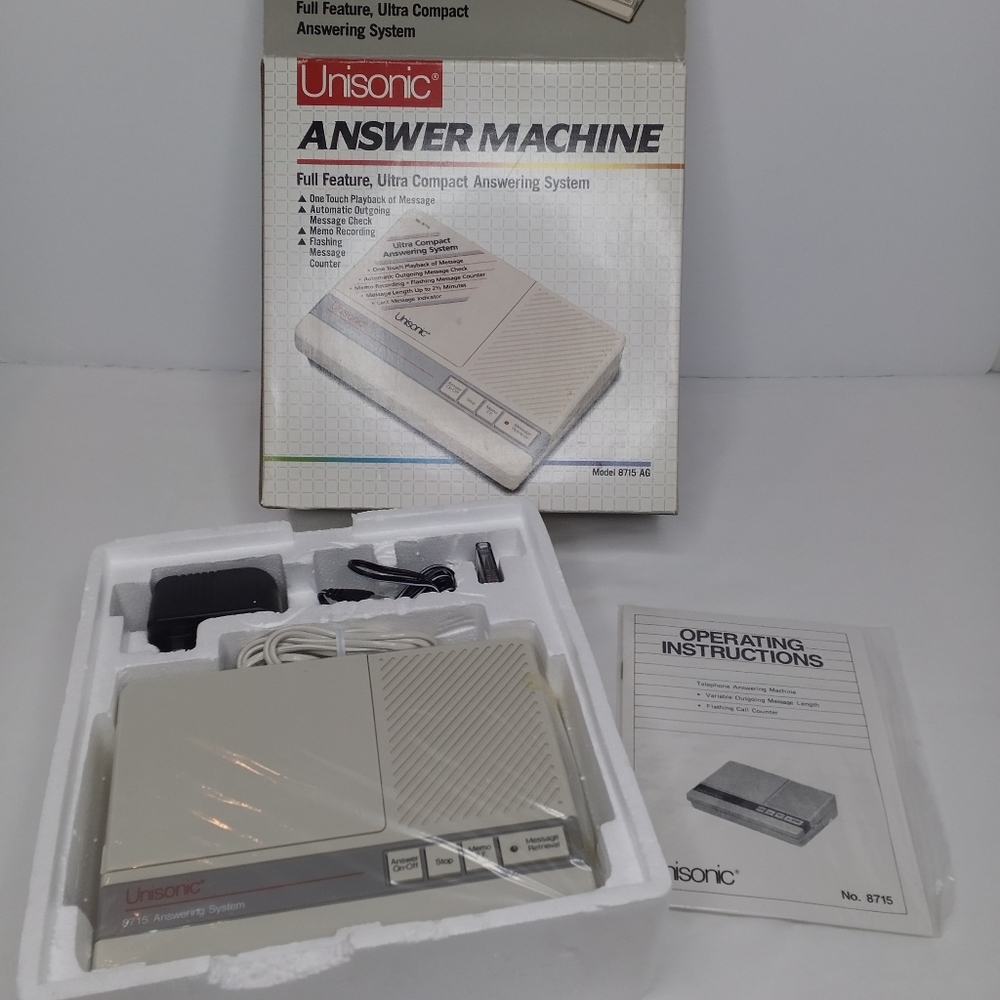 Unisonic AG Answering Machine System #8715 New Complete NOS